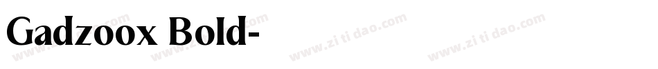 Gadzoox Bold字体转换